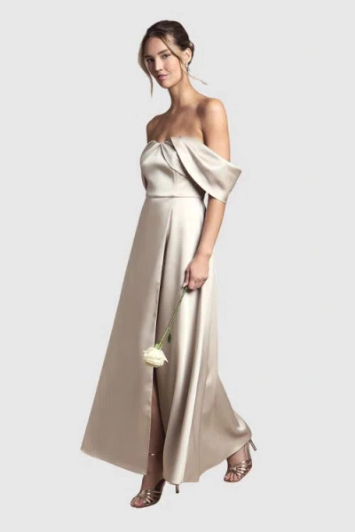 Coast Bandeau Maxi Dress In Gold