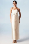 Coast Bandeau Twill Bow Back Bridesmaids Dress In Burgundy