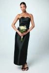 Coast Bandeau Twill Bow Back Bridesmaids Dress In Gray