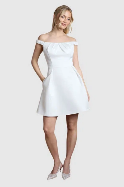 Coast Bardot Bridal Mini Dress In White