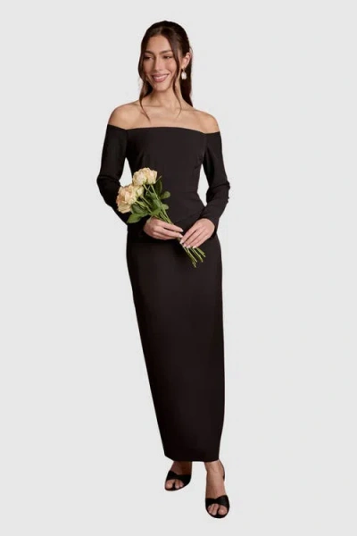 Coast Bardot Maxi Dress In Black