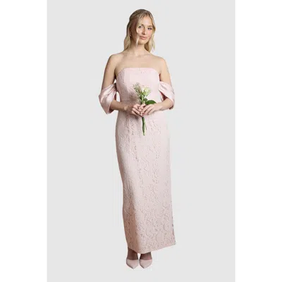 Coast Bardot Neck Short Sleeve Maxi Dress In Pink