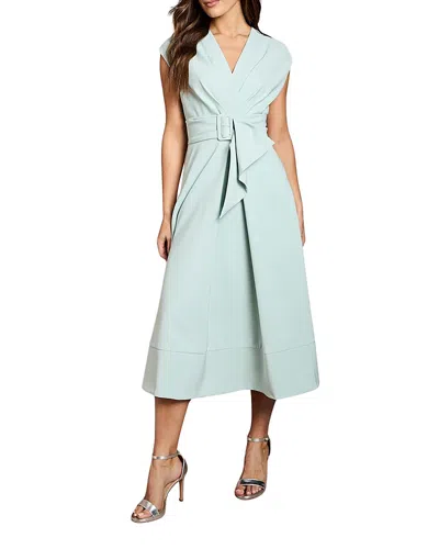Coast Belted Crepe Dress In Blue