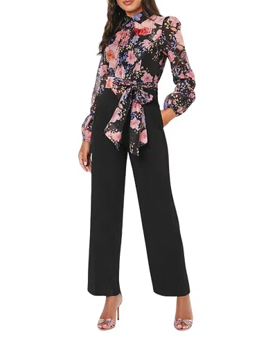 Coast Blouson Sleeve Pintuck Wide Leg Jumpsuit In Black