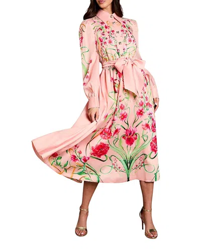 Coast Border Print Organza Shirt Dress In Multi