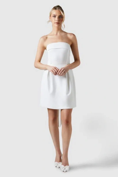Coast Bow Back Bandeau Bridal Mini Dress In White