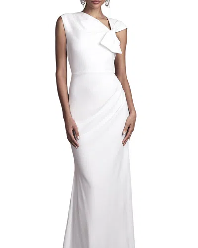 Coast Bow Detail Crepe Wedding Dress In White