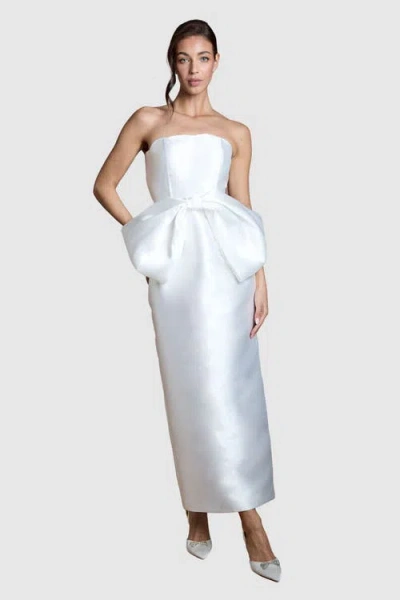 Coast Bow Detail Wedding Dress In White