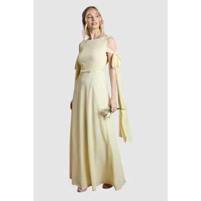 Coast Bow Sleeve Maxi Dress In Neutral