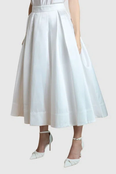Coast Bridal Pleated Midi Skirt In White