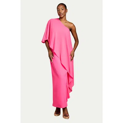 Coast Chiffon Cape Crepe Pencil Dress In Purple