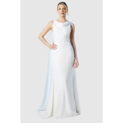 Coast Chiffon Cowl Neck Maxi Dress In White