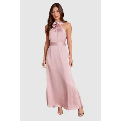 Coast Corsage Satin Maxi Dress In Pink