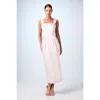 Coast Corset Column Midi Bridesmaids Dress In Pink