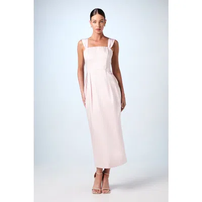 Coast Corset Column Midi Bridesmaids Dress In Pink