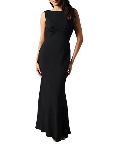 Coast Cowl Back Maxi Bridesmaid Dress In Black