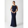 Coast Cowl Back Maxi Bridesmaid Dress In Blue