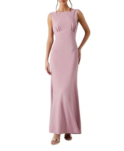 Coast Cowl Back Maxi Bridesmaid Dress In Pink