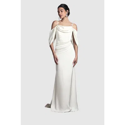 Coast Cowl Neck Satin Maxi Dress In White