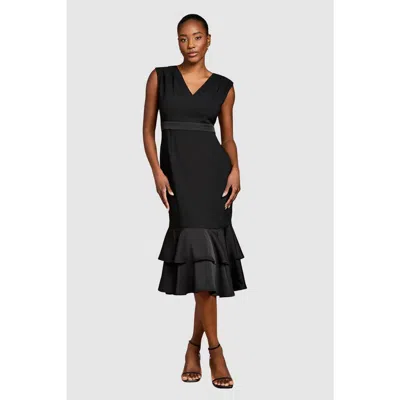 Coast Crepe Peplum Dress In Black