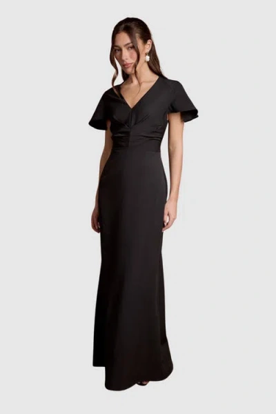 Coast Crepe V-neck Maxi Dress In Black