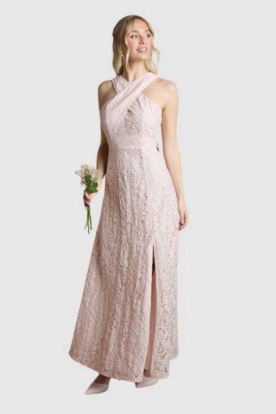 Coast Cross Halter Neck Bridesmaid Maxi Dress In Pink
