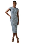 Coast Embellished Pencil Dress In Blue