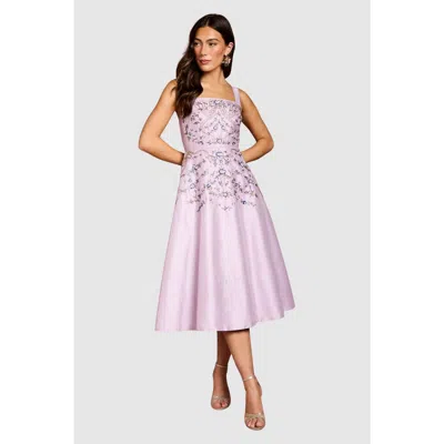 Coast Embellished Square-neck Midi Dress In Purple