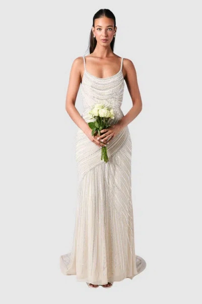 Coast Embellished Strappy Maxi Dress In White