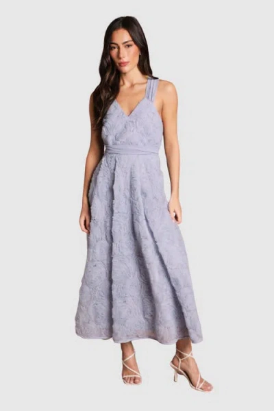 Coast Embroidered Tie Back Maxi Dress In Purple
