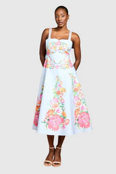 Coast Floral Cotton Dress In Blue