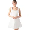Coast Full Skirted Mini Dress With Jewel Trim In White