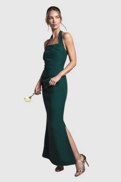 Coast Halter Neck Maxi Dress In Green