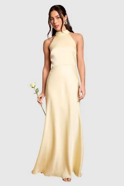 Coast Halter Neck Maxi Dress In Yellow