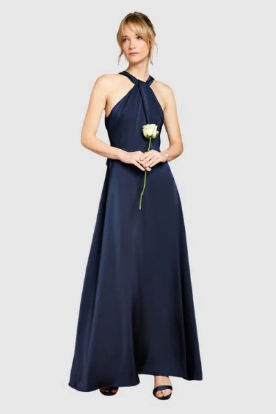 Coast Honoured Twist Halterneck Maxi Dress In Blue