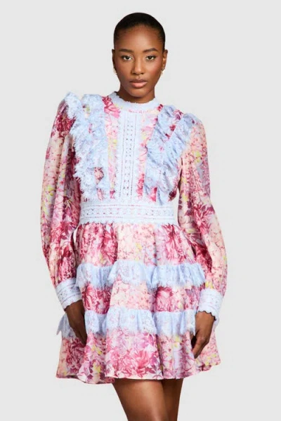 Coast Lace Mini Dress In Pink