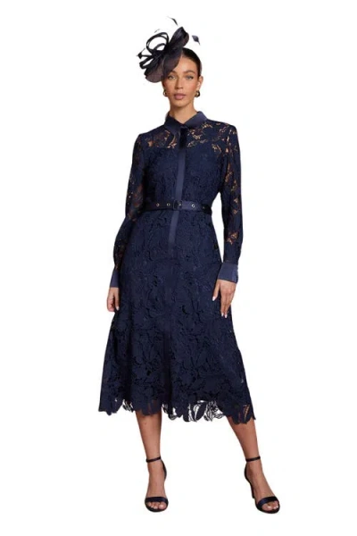 Coast Lace Shirt Long Sleeve Dress In Blue
