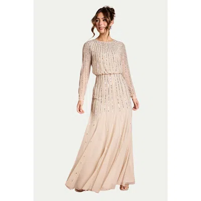 Coast Long Sleeve Maxi Dress In Neutral