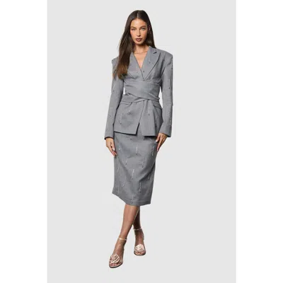 Coast Midi Pencil Skirt With Embellishment In Blue