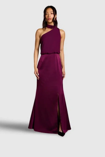 Coast One Shoulder Maxi Bridesmaid Dress In Red