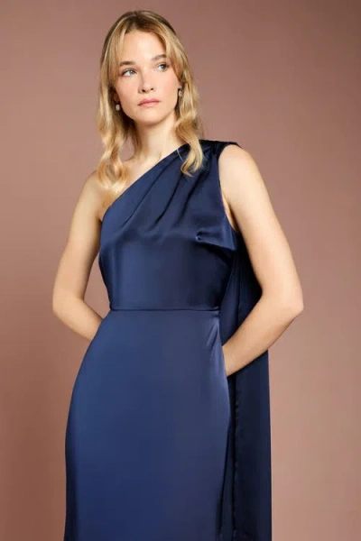 Coast One Shoulder Maxi Dress In Blue