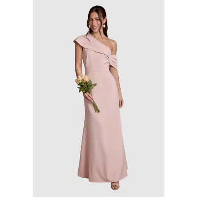 Coast One-shoulder Asymmetric Maxi Dress In Pink