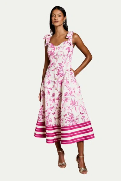 Coast Panelled Fit And Flare Midi Dress In Multi