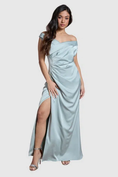 Coast Petite Bardot Maxi Dress In Blue