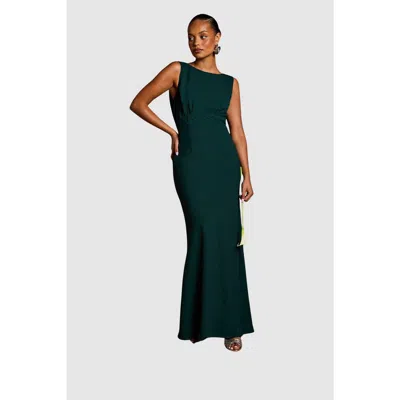 Coast Petite Cowl Back Maxi Dress In Green