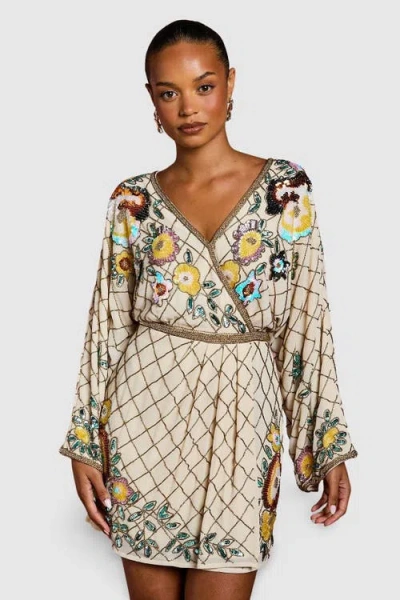 Coast Petite Embellished Mini Dress In Multi