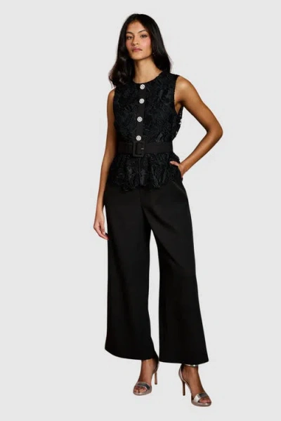 Coast Petite Lace Jumpsuit In Black