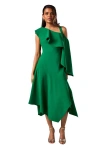 Coast Petite Midi Wedding Guest Dress In Green