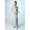Coast Petite Twist Cowl Neck Bridesmaid Dress In Gold