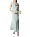 Coast Petite Twist Cowl Neck Bridesmaid Dress In Green